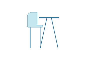 chair and table vector illustration.