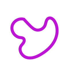 Purple Abstract Shapes Outline 