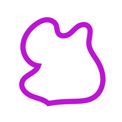 Purple Abstract Shapes Outline 