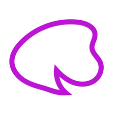 Purple Abstract Shapes Outline 