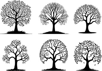 Tree Illustration Lot Vector Set
