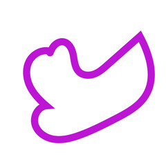 Purple Abstract Shapes Outline 