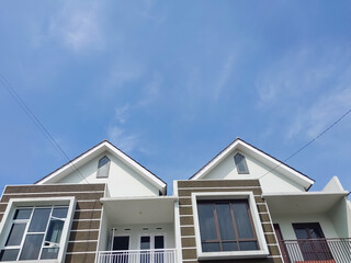 modern house with blue sky
