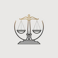 Justice Scale Logo. Generative AI
