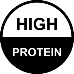 High protein icon food and diet sign for graphic design, logo, web site, social media, mobile app, ui illustration