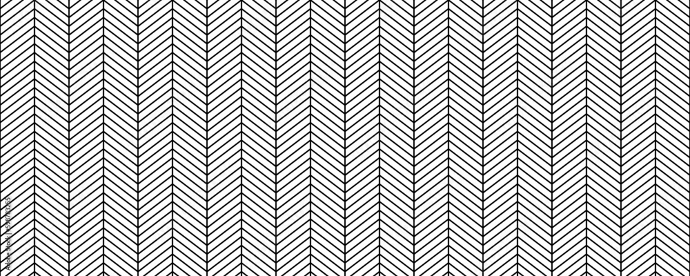 Poster herringbone seamless pattern. black and white chevron background. repeating zigzag wallpaper. linear