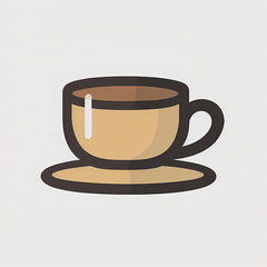 Cup Of Coffee Icon Logo. Generative AI
