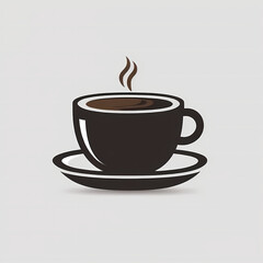 Obraz premium Cup Of Coffee Icon Logo. Generative AI
