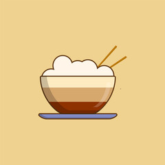 bowl restaurant icon vector flat design illustration