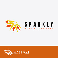 Naklejka na ściany i meble Spark logo design concept. Night logomark illustration. Can representing travel, adventure, smart, holiday, star, and floral.