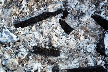Abstract background of ash and coal.