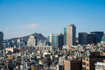 Fototapeta na wymiar The Sky and Scenery of Seoul, Korea