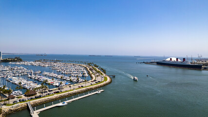Fototapeta na wymiar Port of Long Beach in Southern California