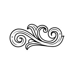 Fototapeta premium Ornament carving vector design element. Suitable for design elements using carving ornament.