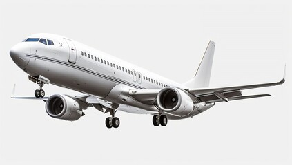 Obraz premium Contrasting white aircraft showcased on a white background