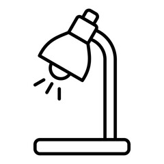 Desk Lamp Line Icon