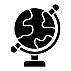 Globe Stand Glyph Icon