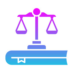Law Glyph Gradient Icon