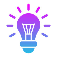 Lightbulb Glyph Gradient Icon
