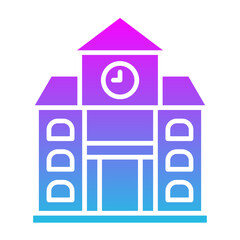 School Glyph Gradient Icon