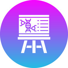 Fototapeta premium Science Gradient Circle Glyph Inverted Icon