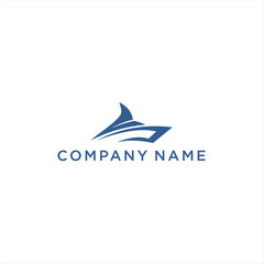 Boat logo with boat and mountain combination, suitable for various company brands with maximum effect.