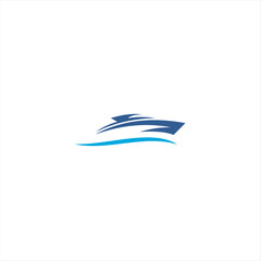 Boat logo with boat and mountain combination, suitable for various company brands with maximum effect.