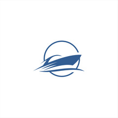 Boat logo with boat and mountain combination, suitable for various company brands with maximum effect.
