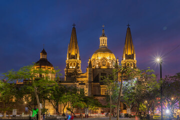 Daytime view of the historical Guadalajara Cathedral