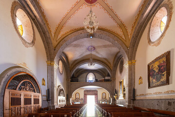 Fototapeta na wymiar Interior view of the San Francisco Catholic church