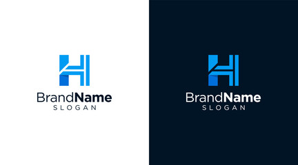 Letter H logo design for various types of businesses and company. colorful, modern, geometric letter H logo