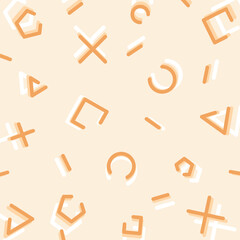 geometric seamless pattern background, square, circle, triangle, line. template for poster, banner, social media, greeting card, web.