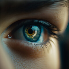 Fototapeta na wymiar close up of a female eye - Generated by Artificial Intelligence