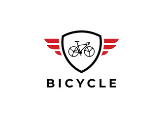 Bicycle logo concept icon vector. Simple design modern vector.
