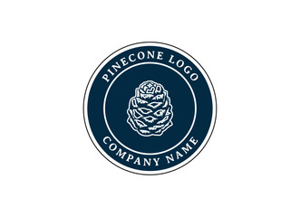 Pinecone Logo Design. Pinecone icon vector