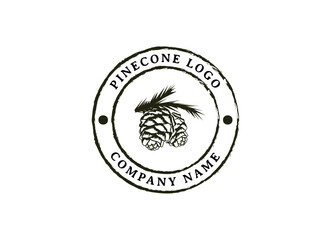 Pinecone Logo Design. Pinecone icon vector