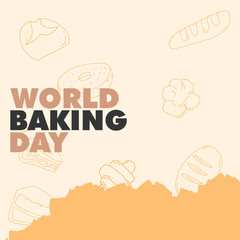 world baking day design vector