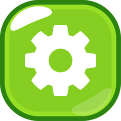 mechanism setting gear icon button illustration