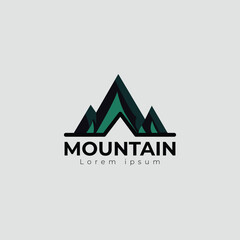 mountain logo design vector