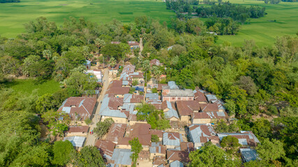 landscape of the village top aerial photo