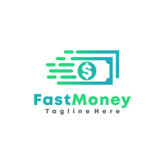 Fast money icon vector, Fast Cash logo template, Money logo designs