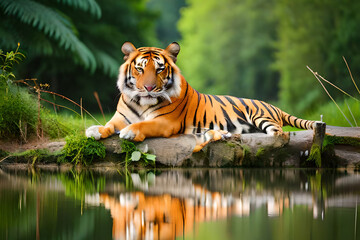 bengal tiger in water