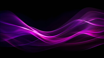 dark background with a purple wave of light on it - Generative AI
