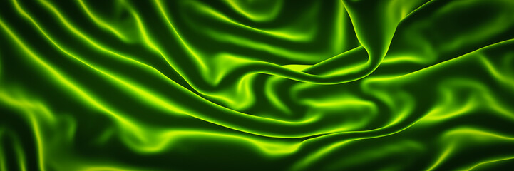 Abstract wave background. Green Ripples.