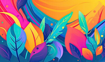 Vibrant organic background design in colorful hues Creating using generative AI tools