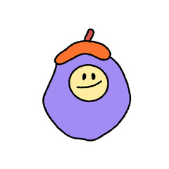 Eggplant mascot boi