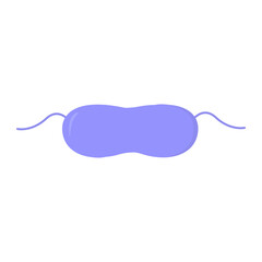 Violet mask isolated on white background. Cartoon eyes protection. Flat cute vector illustration of accessory