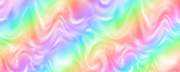Rainbow background with ombre waves of fluid. Abstract pastel gradient wallpaper with bright vibrant colors. Vector unicorn holographic backdrop.