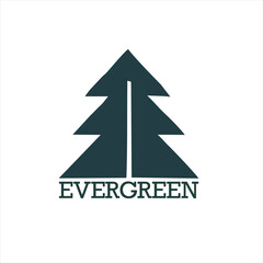 Fototapeta premium Fir tree logo illustration icon set design. Evergreen garden plant natural symbol template