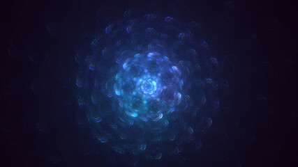 3D rendering abstract multicolor supernova fractal light background